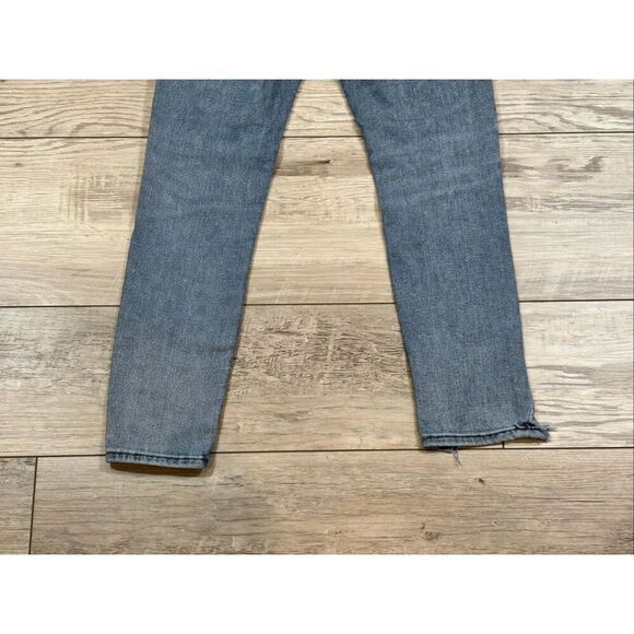 Express high-rise cropped skinny distressed jeans size 0 - Picture 7 of 12